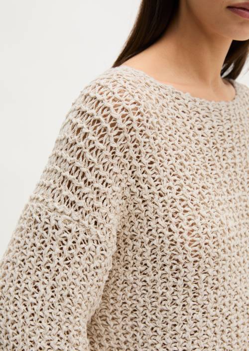 Pullover loose cropped Grey Silk in Detailansicht