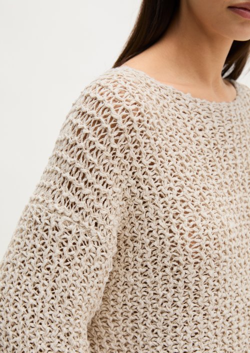 Sweater loose cropped — Grey Silk