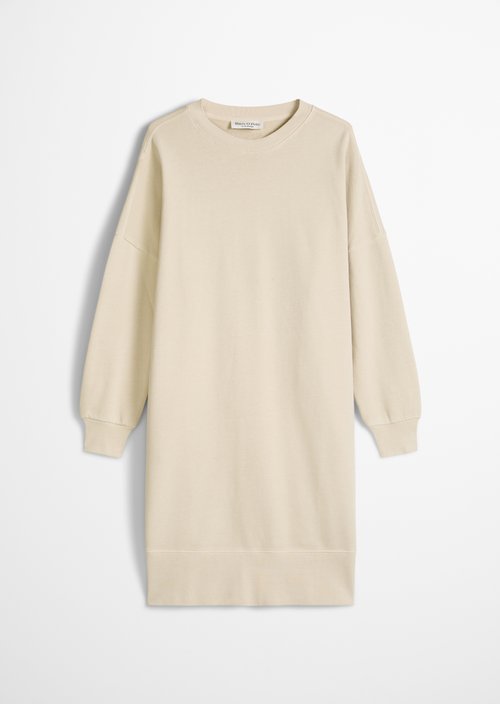 Logo sweat dress straight — Linen Beige