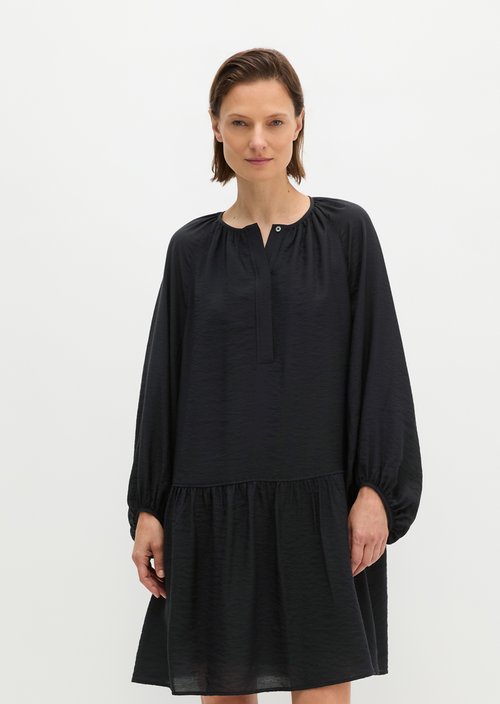 A-shape crinkle dress — Deep Night Blue