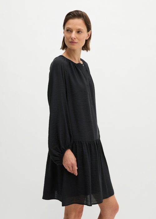 A-shape crinkle dress — Deep Night Blue