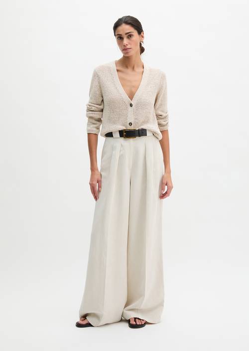 Cardigan slim Grey Silk in vista frontale