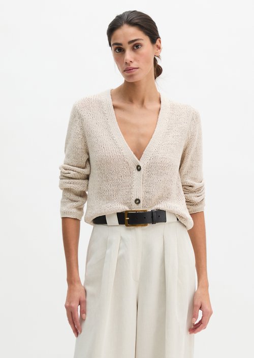 Cardigan slim — Grey Silk
