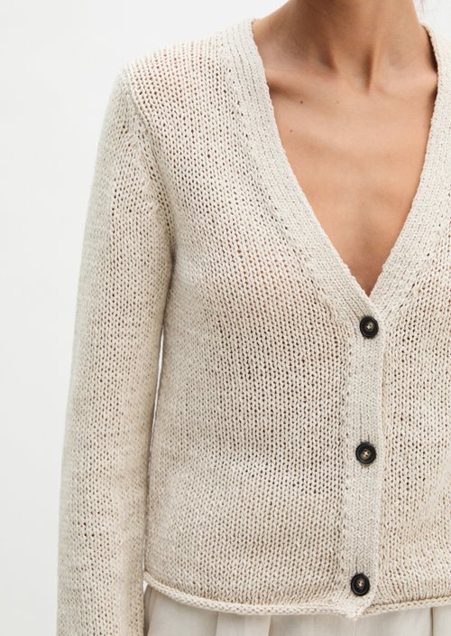 Cardigan slim — Grey Silk