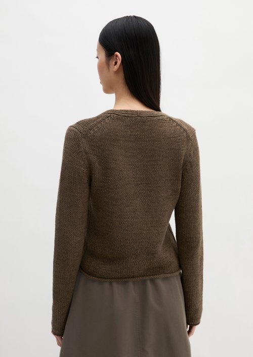Cardigan slim — Burnt Coffee Melange