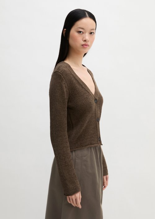 Cardigan slim — Burnt Coffee Melange