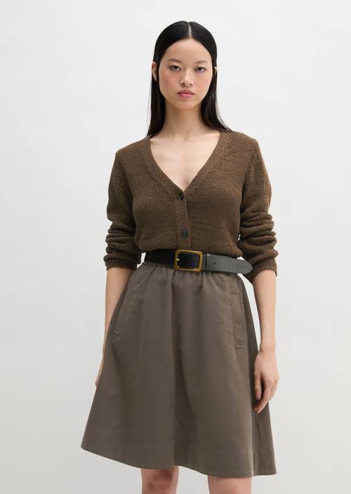 Kardigan slim Burnt Coffee Melange w widoku z przodu