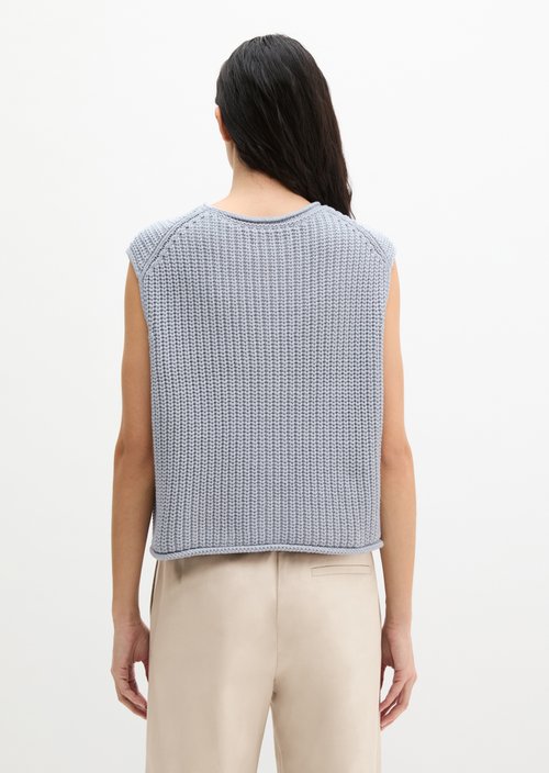 Sleeveless sweater loose — Grey Horizon
