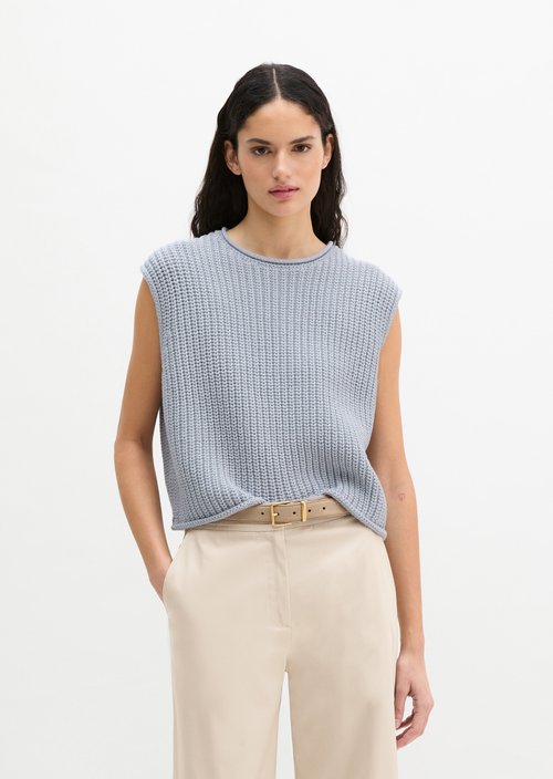 Sleeveless sweater loose — Grey Horizon