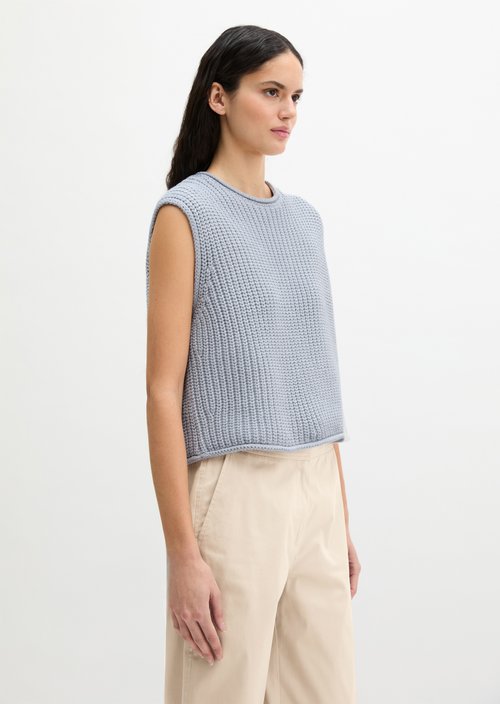 Sleeveless sweater loose — Grey Horizon