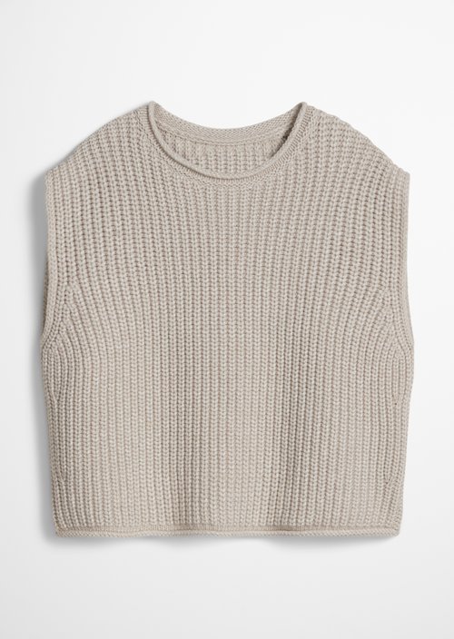 Sleeveless sweater loose — Linen Beige