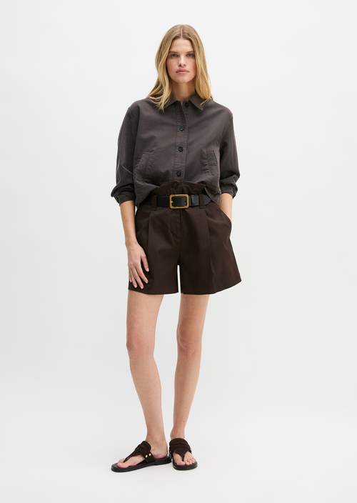 Indoor jacket A-Shape Burnt Coffee in front view