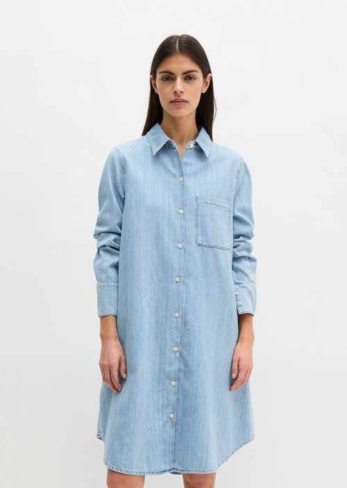 A-shape denim dress — Light Blue
