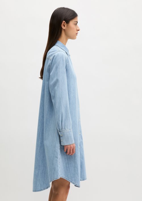 A-shape denim dress — Light Blue