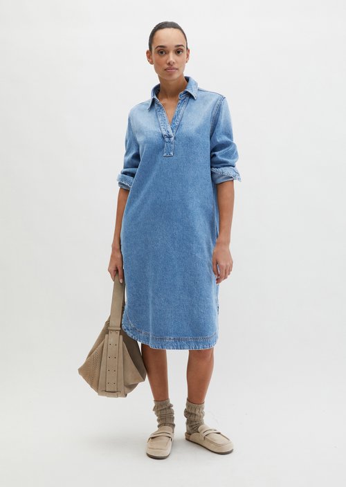 Relaxed denim dress — Medium Blue