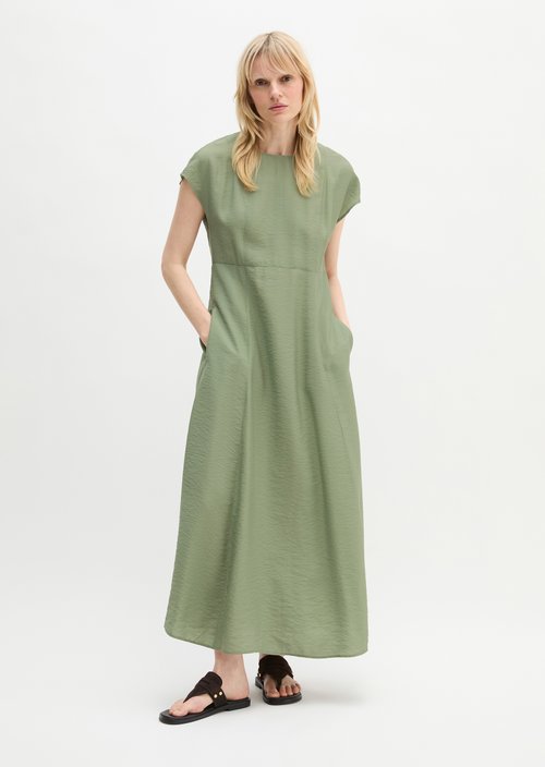 Crinkle dress regular — Fresh Sage