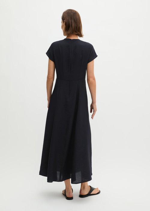 Crinkle dress regular — Deep Night Blue