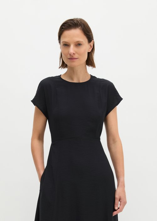 Crinkle dress regular — Deep Night Blue