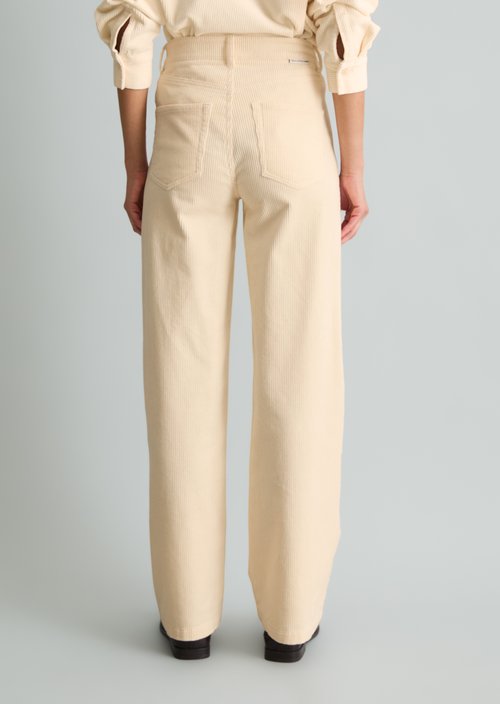 Tomma Wide Cord Pants — White Blush