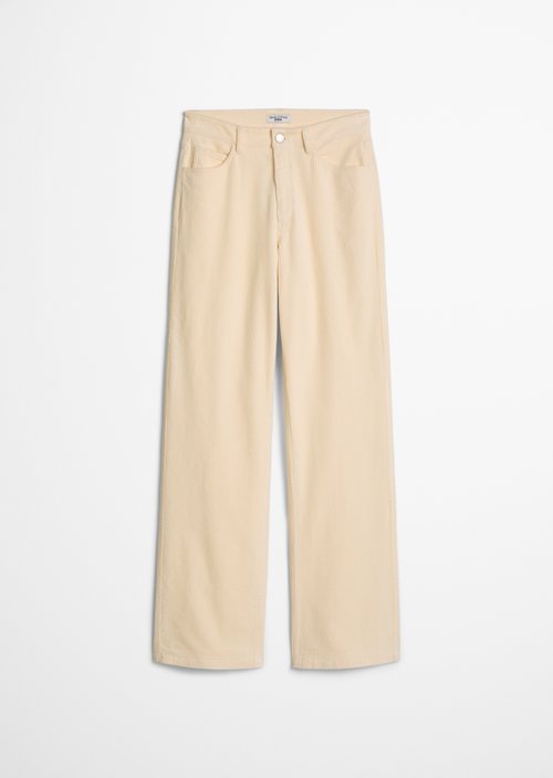 Tomma Wide Cord Pants — White Blush