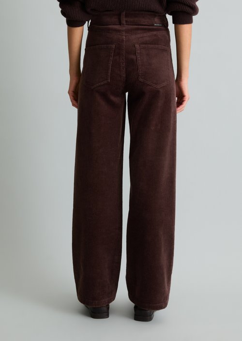 Tomma Wide Cord Pants — Espresso Brown