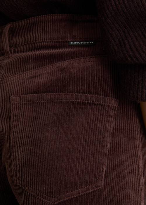 Pantalon en velours côtelé modèle Tomma wide Espresso Brown en vue détaillée