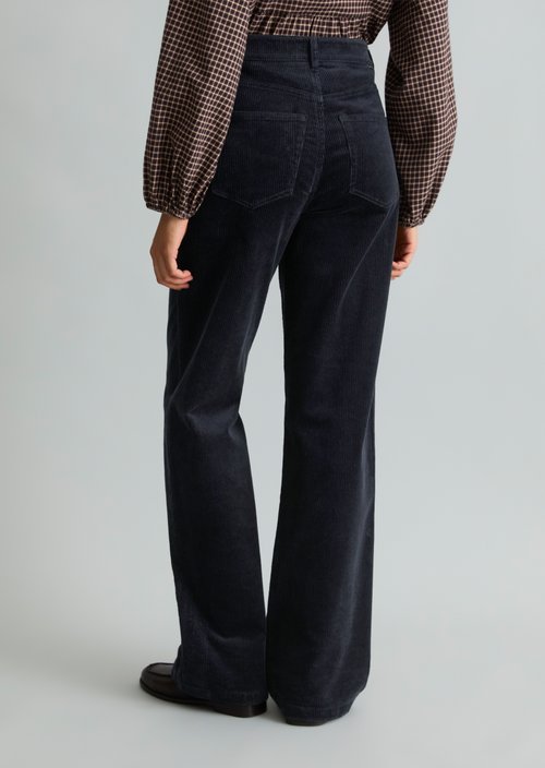 Tomma Wide Cord Pants — Blue Depths