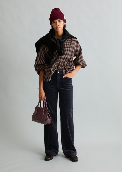 Tomma Wide Cord Pants — Blue Depths