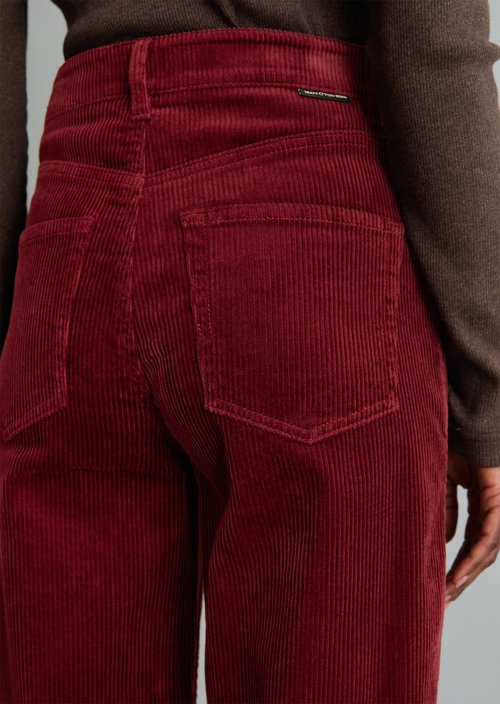 Tomma Wide Cord Pants — Deep Burgundy