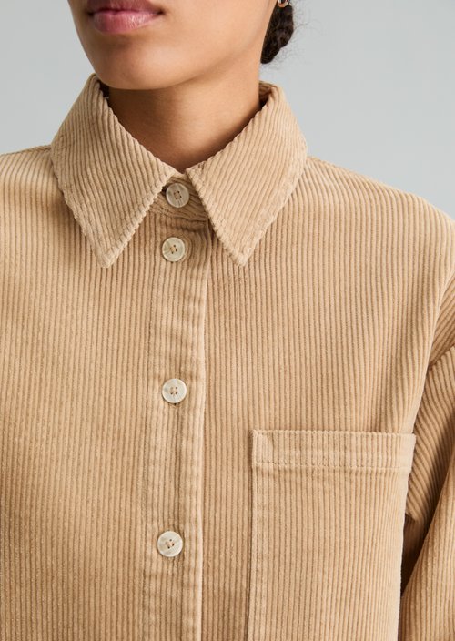 Relaxed-Fit Cord Blouse — Sandpaper