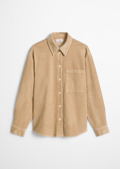 Relaxed-Fit Cord Blouse — Sandpaper