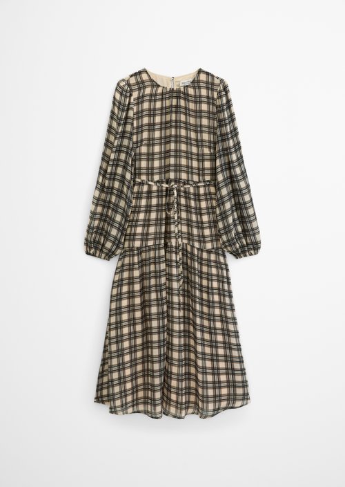 Printed Dress, Regular Fit — Offwhite