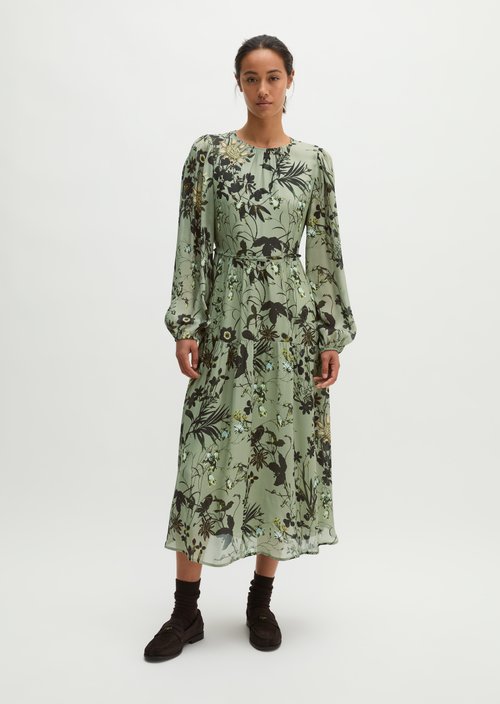 Printed Dress, Regular Fit — Light Green