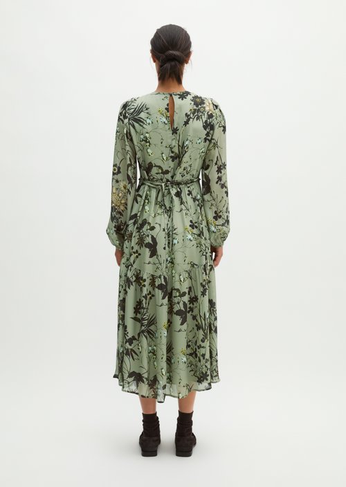 Printed Dress, Regular Fit — Light Green