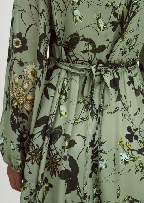 Printed Dress, Regular Fit — Light Green