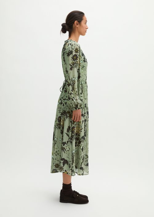 Printed Dress, Regular Fit — Light Green