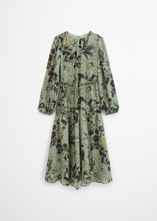 Printed Dress, Regular Fit — Light Green