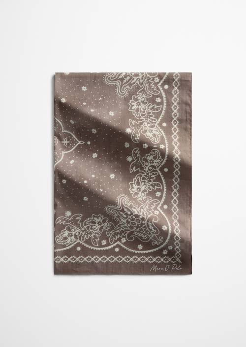 Bufanda estampada Dark Brown en vista frontal