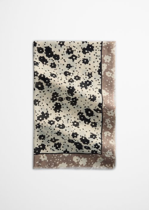 Schal mit Allover-Print — Medium Beige