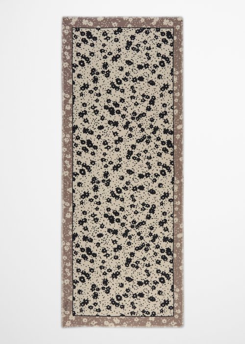 Schal mit Allover-Print — Medium Beige