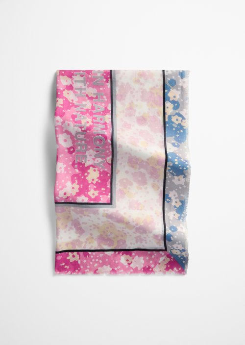 Schal mit Allover-Print — Medium Pink