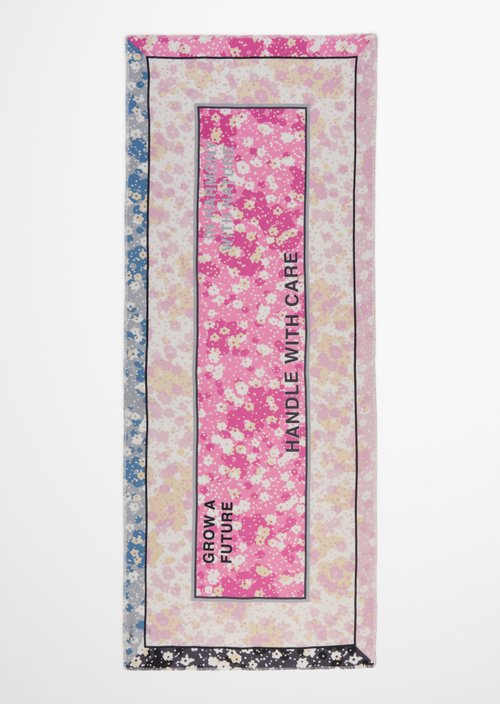 Schal mit Allover-Print — Medium Pink