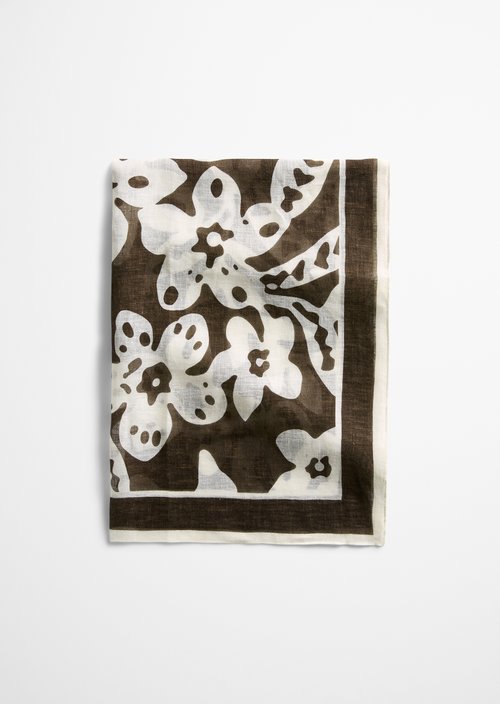 Leinenschal — Dark Brown