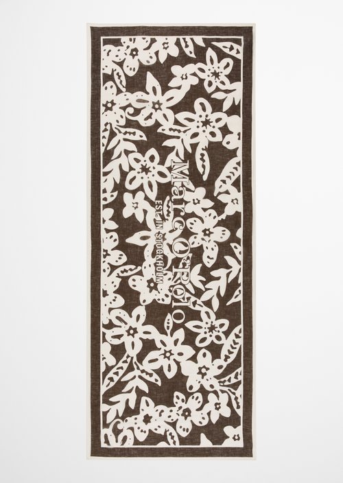 Leinenschal — Dark Brown