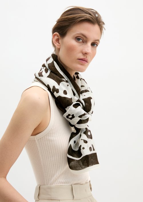 Leinenschal — Dark Brown