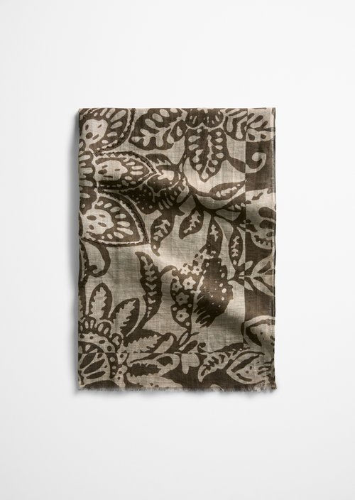 Bedruckter Schal — Dark Brown