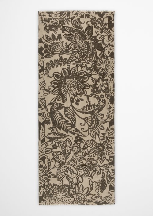 Bedruckter Schal — Dark Brown