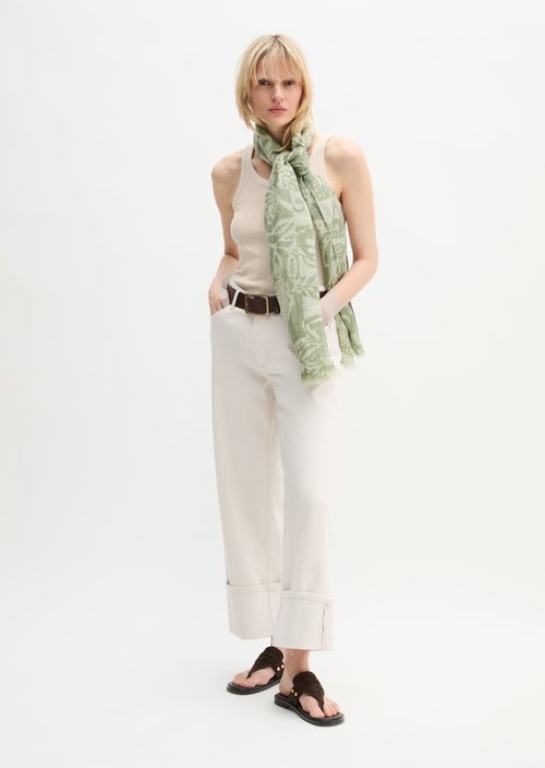 Bedruckter Schal — Medium Green