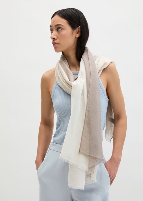 Double-Layer-Schal — Medium Beige