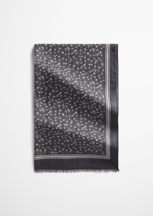 Schal mit Allover-Print — Dark Grey